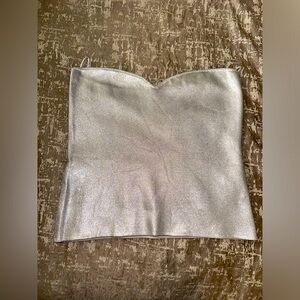Zara Metallic Strapless Bandage Top (size XL)
